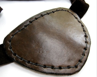 Brown Pelle Eye Patch Steampunk Dark Brown Eyepatch Pirate Cosplay
