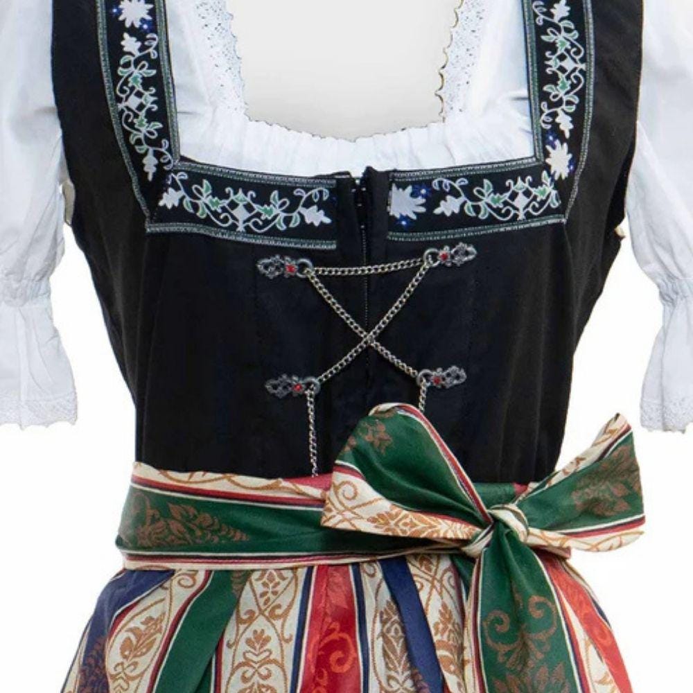 dirndl maxi dress Blueberry Ribbon Dirndl Dress