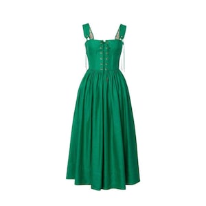 Dirndl Carina for women, Long dirndl dress for the Oktoberfest, Volksfest or folk festival in Bavaria, tradtional festliches dirndl in Green