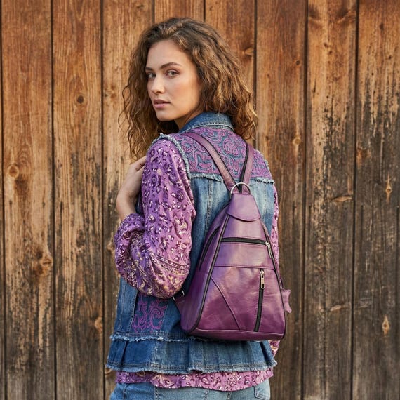 Genuine Sheepskin Purple Women