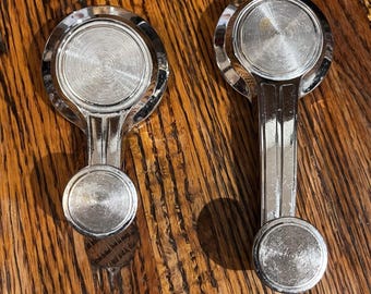 Set di manovelle per finestrini e prese d'aria OEM GM Chevrolet 1962-1967, cromate vintage