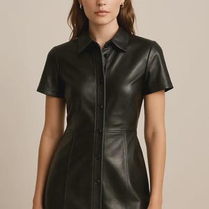Real Leather Dress Mini - Etsy