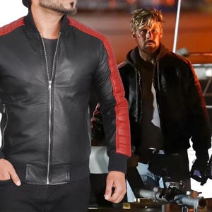 Ryan Gosling Fall Guy Leather Jacket: Handmade Genuine Leather Miami Vice Style