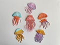 Jellyfish Embroidery Patch Sea Creatures Maritime Looks Iron-on Clothing Jacket Sea Decor Sea Life Medusa Beach product logo