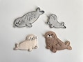 Seal Iron-On Patch Cute Seal Embroidery Patch Pick One Seal Iron-On Applique for Children's Clothing Jeans Jacket Decoration Ocean Life Patch product logo