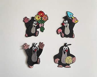 Iron-on Mole Patch, Comic Animal Applique, Children's Clothing Mending, DIY Single Motif, Garden Flowers, Ball, Cute