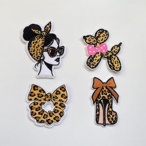 Leopard Print Patch, Iron On Applique, Leopard Aufnäher, Fashion Patch, Y2K Aesthetic, Embroidered Patches, DIY Craft, Trendy Style