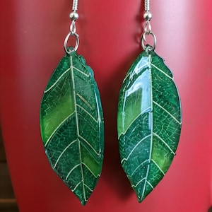 Blatt Ohrringe Grün Schmuck Sterling Silber Acryl Botanische Natur Inspiriert Minimalist Geschenke Mutter Teenager Mädchen Alltag Eleganter Stil