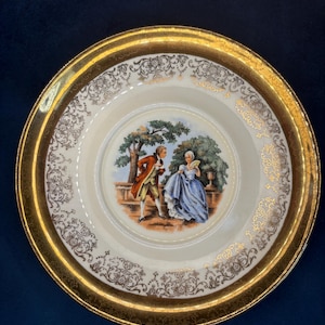 Sabin Crest-O-Gold Saucer, Set of 4