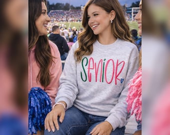 Embroidered Senior Sweatshirt, Class of 2026, Spirit Wear