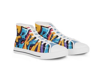 Graffiti High Top Sneakers: Trendy Streetwear Fashion