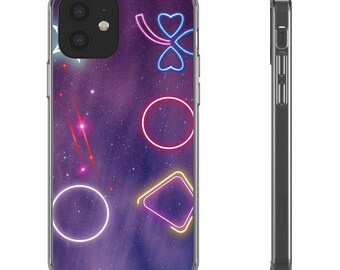 Funda para teléfono con diseño artístico de galaxia neón cósmica / Elegante funda protectora
