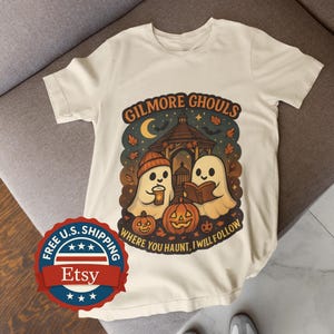 Gilmore Ghouls Halloween Tshirt, Spooktacular Handmade T-Shirt for Fans Unisex, cotton premium gilmore girl shirt, Halloween Gift