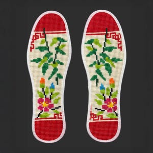 Beautiful Hand-stitched Artisan insoles - Cushioned Insoles for Foot Pain Relief - Breathable Footbed for Shoes, Boots and Sneakers