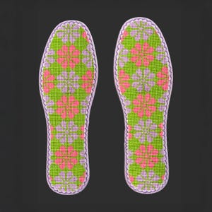 Beautiful Hand-stitched Artisan insoles - Cushioned Insoles for Foot Pain Relief - Breathable Footbed for Shoes, Boots and Sneakers