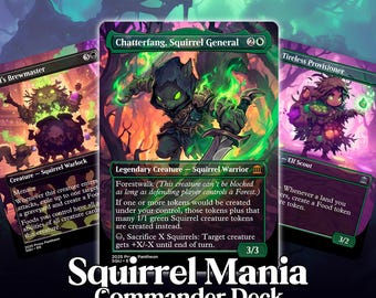 Squirrel Tribal Proxy Commander Deck | 100 Cards + Tokens