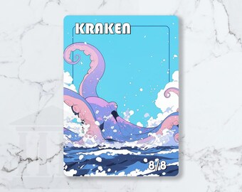 Kraken (8/8) Blue Token | Custom Fanart Card