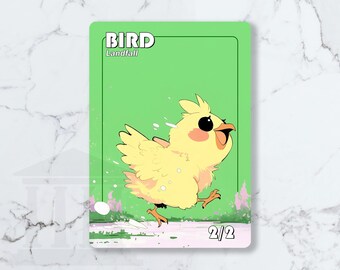 Bird (2/2, Landfall) Green Token | Custom Fanart Card