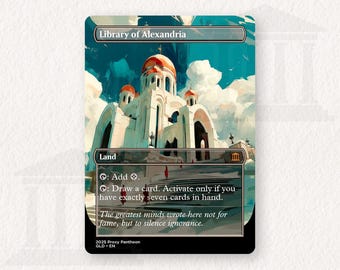 Library of Alexandria Custom Card Altered Art - Etsy