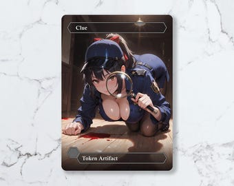 Clue Token | Custom Waifu Fanart Card (LUX)