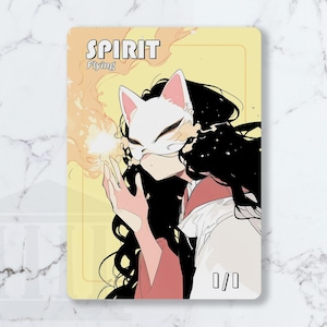 Espíritu (1/1, Volador) Ficha blanca / Carta de fanart personalizada