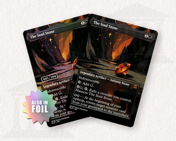 The Soul Stone (pre-order) | Serialized Foil Proxy Card - Etsy