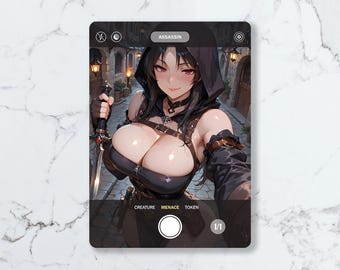 Assassin Token (1/1, Menace, Black) | Waifu Selfie Series (POV)