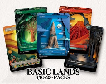 Basic Mountain Island Swamp Plains Forest | Land Proxy Card