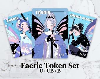 Faerie Token Set (U, UB, B) | Custom Fanart Cards