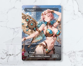 Thopter (1/1, Flying) Token | Custom Waifu Fanart Card (LUX)