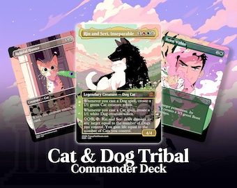 Cat & Dog Tribal | 100 Cards + Tokens | Commander Proxy Deck