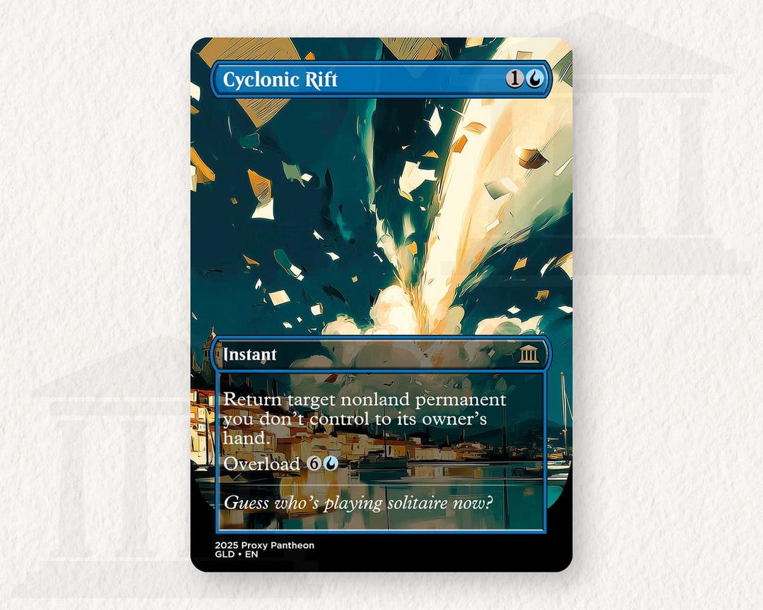 Carta Proxy Cyclonic Rift Con Arte Originale Disegnata A Mano - Magic: The Gathering - Foto 1