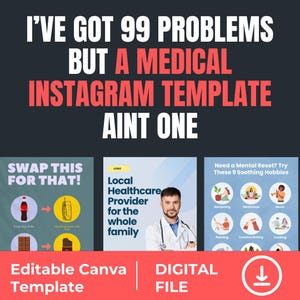 Medical Canva Templates: Social Media Posts for Healthcare (Digital Download)