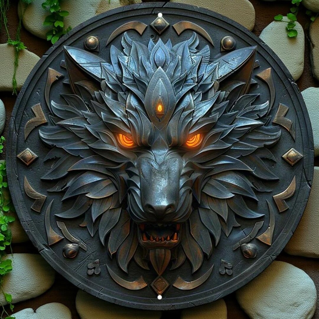 Wolf Metal Sign, Howling Wolf Wall Art Aluminum Outdoor Decor for Cabin ...