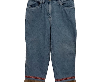 Pantalones capri cortos Christopher & Banks Y2K para mujer, talla 4, estilo country kitchen baking.