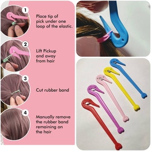 Hair tie cutter rubber band cutter pain free damage free pony tail braid band cutter