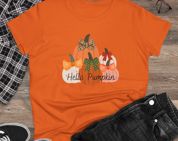 Hello Pumpkin Fall T-Shirt – Women's Halloween Tee