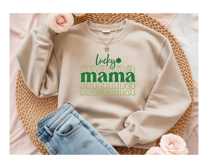 Lucky Mama Sweatshirt -St. Patricks Day Mom Crewneck
