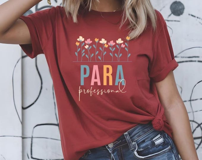 Floral Paraprofessional Women's Tee, Cute Work T-Shirt