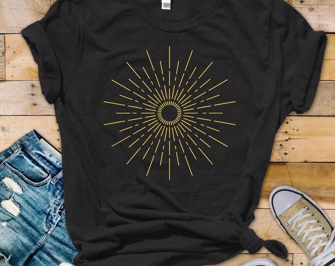 Sunburst Graphic T-Shirt: Heavy Cotton Statement Tee