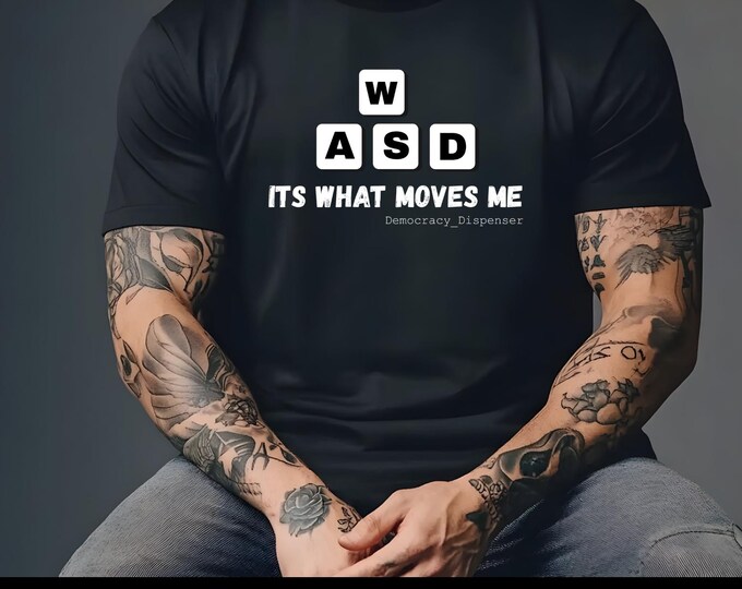 WASD Gaming Tee - PC Gamer Gift, Lightweight Fashion