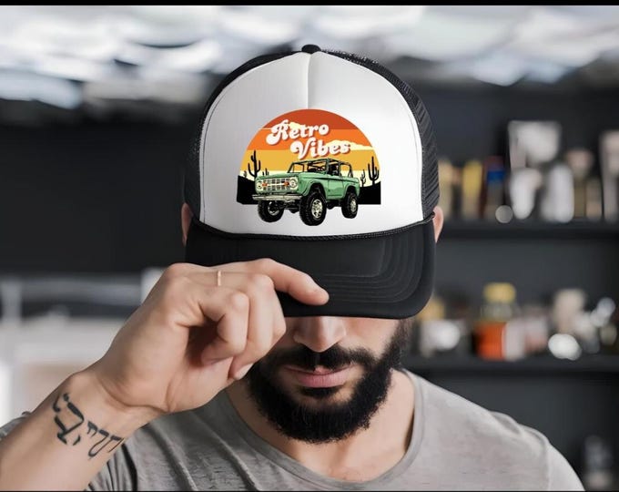 Retro Trucker Cap - Vintage Style Hat for Car Enthusiasts