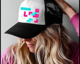 Colorful Graphic Trucker Cap, Stylish Summer Hat, Trendy Gift, Festival Accessory, Unique Outdoor Gear