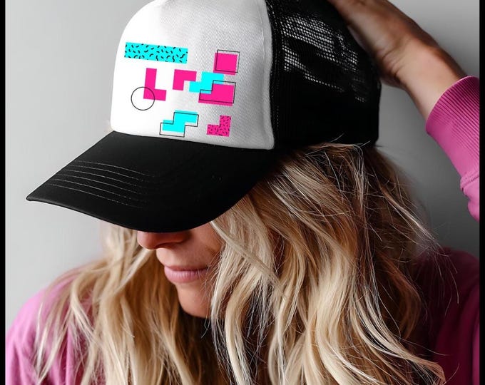 Colorful Graphic Trucker Cap, Stylish Summer Hat, Trendy Gift, Festival Accessory, Unique Outdoor Gear