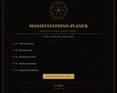 Manifestations-Planer PDF | Geführter Tages- & Wochenplaner | Digitaler Download | Deutsch | Ziele und Affirmationen | Vision Board