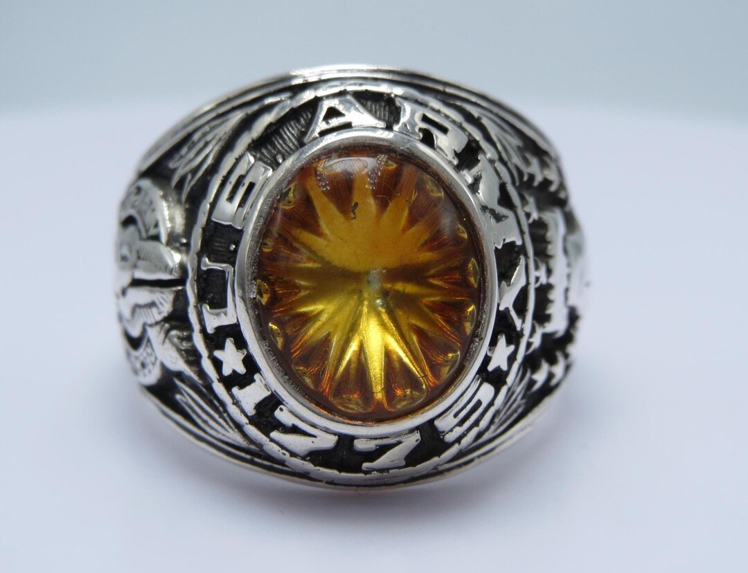 Handcrafted US Army 1775 Ring: Solid Sterling Silver 925, Military - Etsy