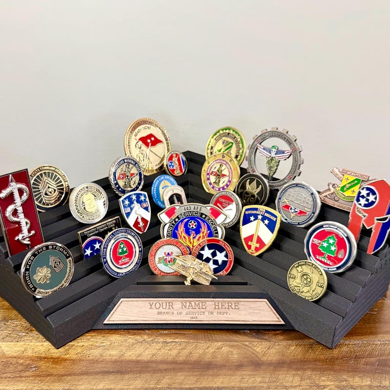 Coin Rack Plans Coin Display With Badge - Etsy