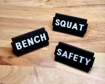Magnetic Power Rack Position Markers | 1” Hole Gym Rack Setup Guides | Squat Bench Safety Arm Height Markers | Home Gym Training Accessory