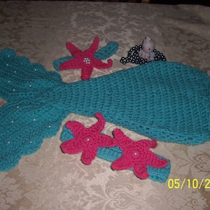 Digital Pattern PDF, Crochet baby mermaid pattern, baby mermaid outfit pattern, baby mermaid costume, mermaid crochet tail pattern image 2