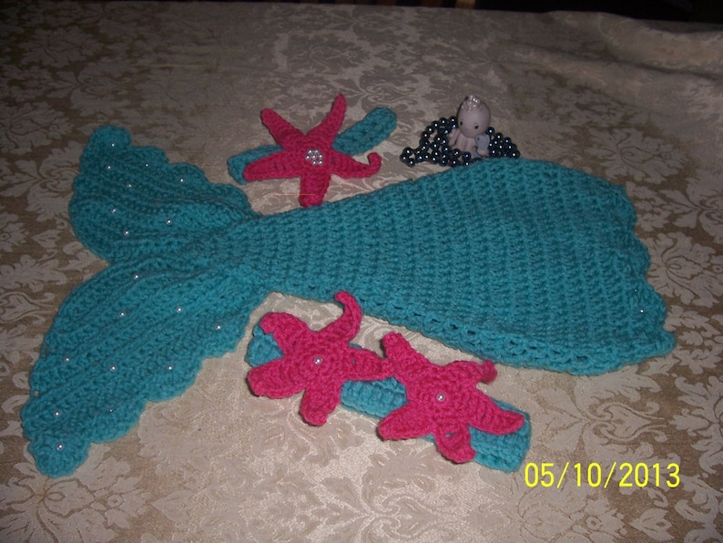 Digital Pattern PDF, Crochet baby mermaid pattern, baby mermaid outfit pattern, baby mermaid costume, mermaid crochet tail pattern image 2